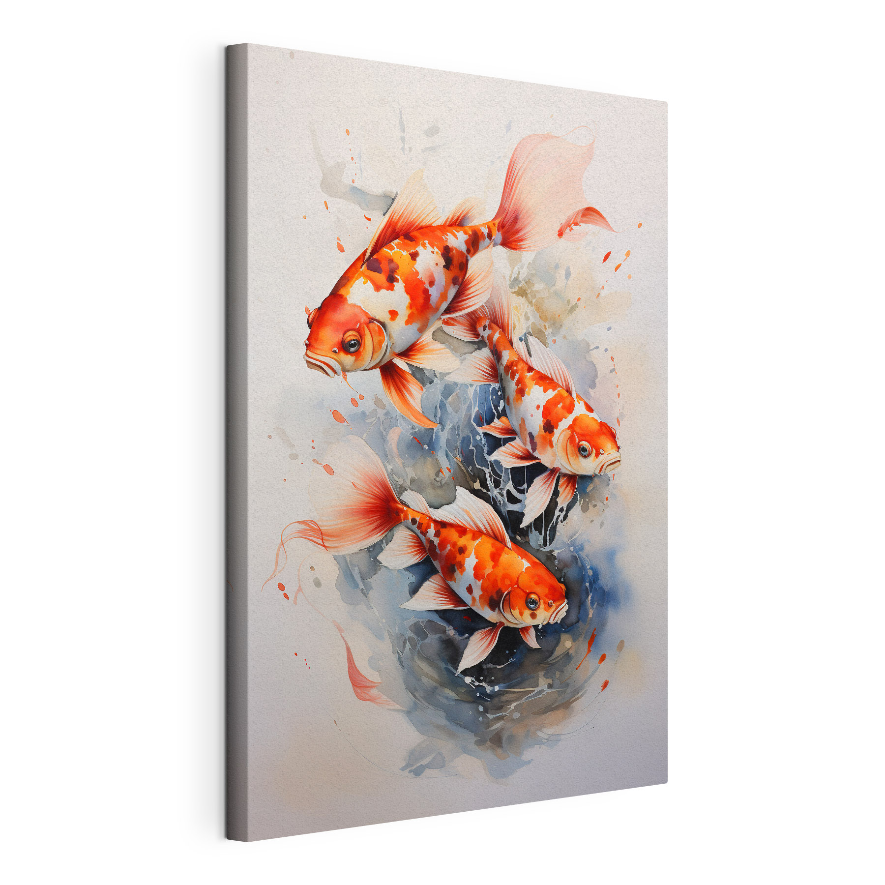 Group of orange and white fish