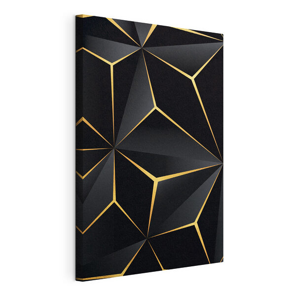 Tableaux Élégant motif géométrique noir avec accents