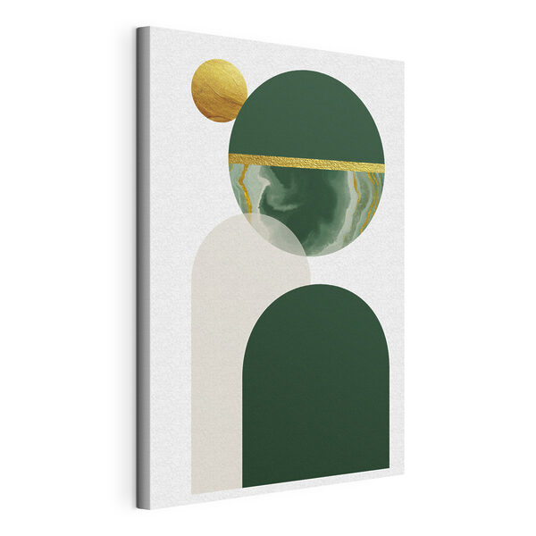 Harmonie circulaire en vert et beige Tableaux Harmonie circulaire en vert et beige