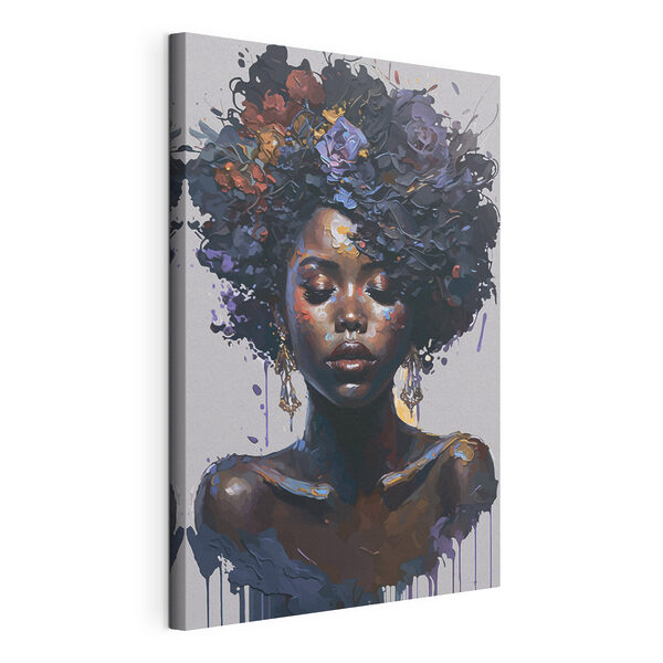 Tableaux Une femme avec des fleurs dans les cheveux