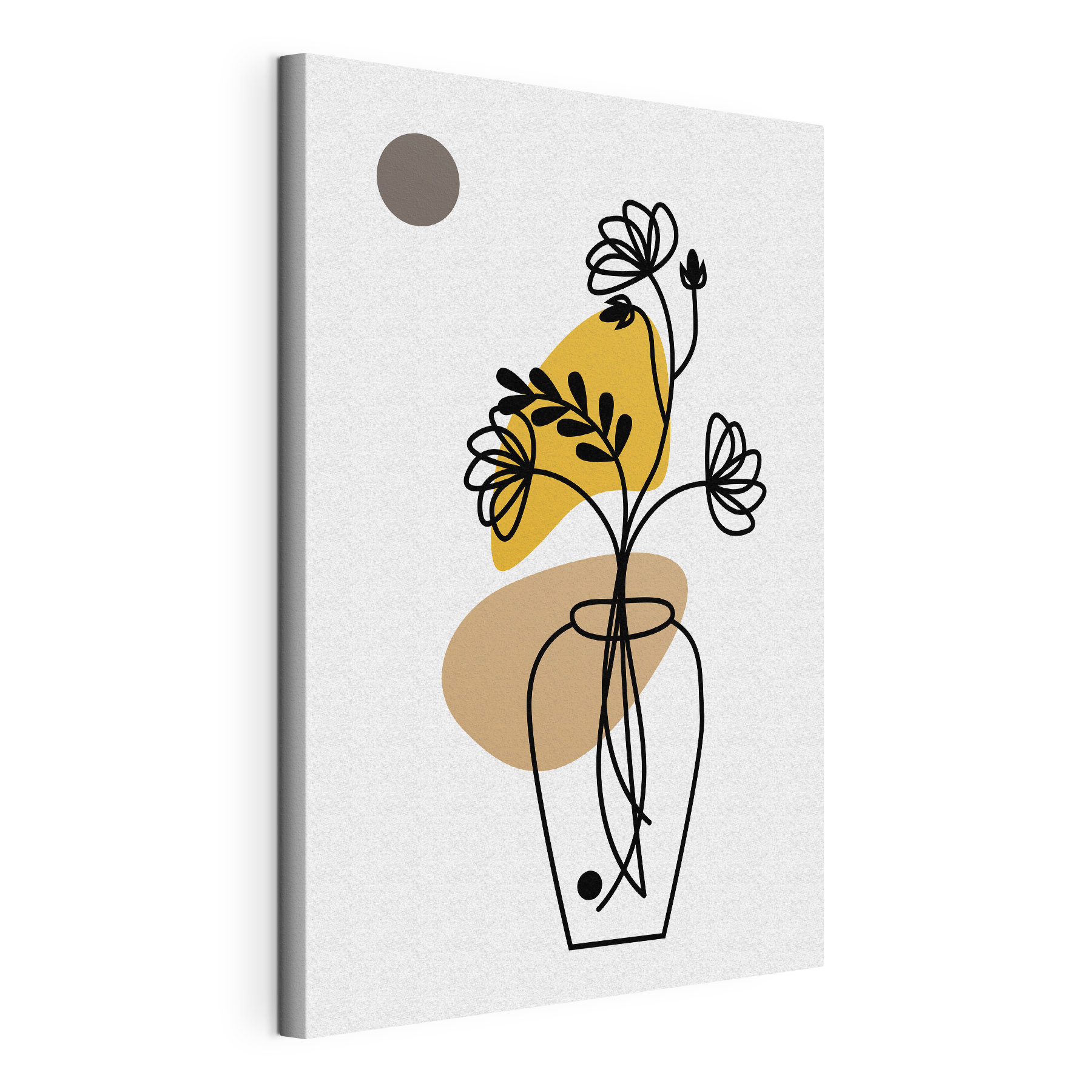 A drawing of a flower in a vase A drawing of a flower in a vase