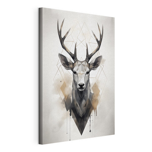 Tableaux Un cerf avec des bois et un motif géométrique (UGS : s37256) Tableaux Tableaux Un cerf avec des bois et un motif géométrique (UGS : s37256)