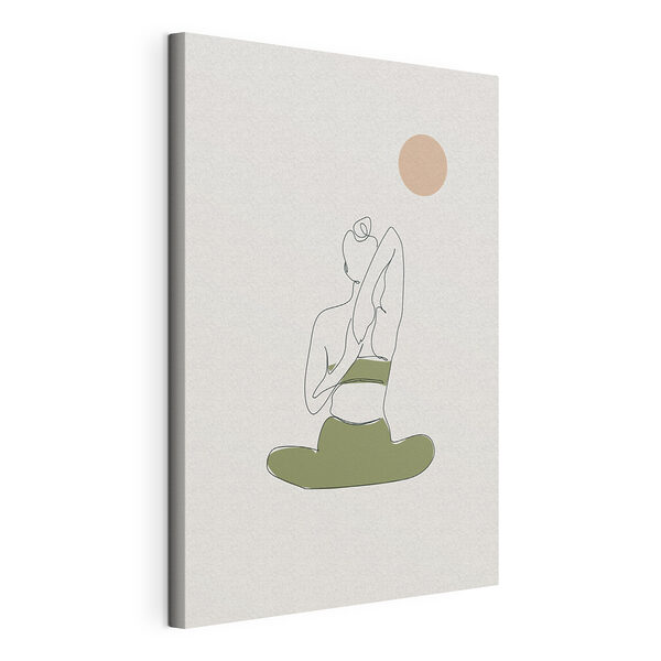 Tableaux Une femme assise en position de yoga