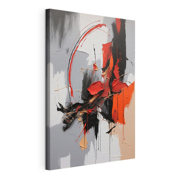 A painting of a person with different colors