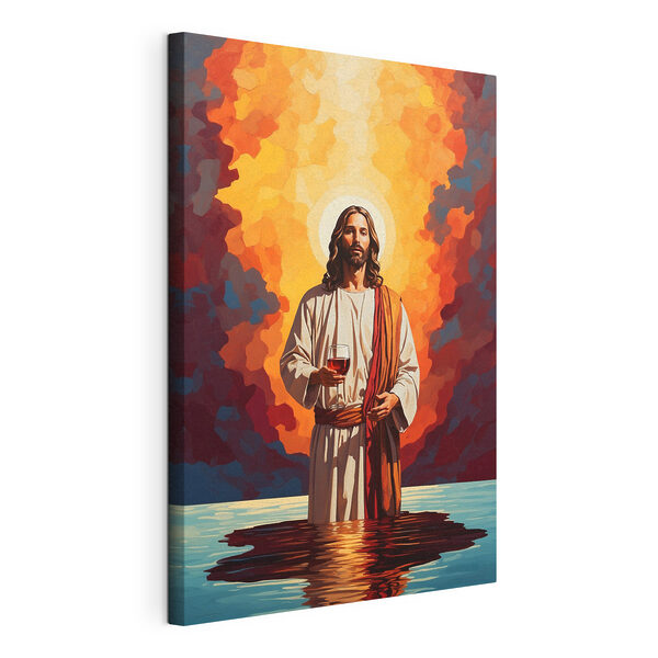 Peinture d'un homme tenant un verre de vin Tableaux Peinture d'un homme tenant un verre de vin
