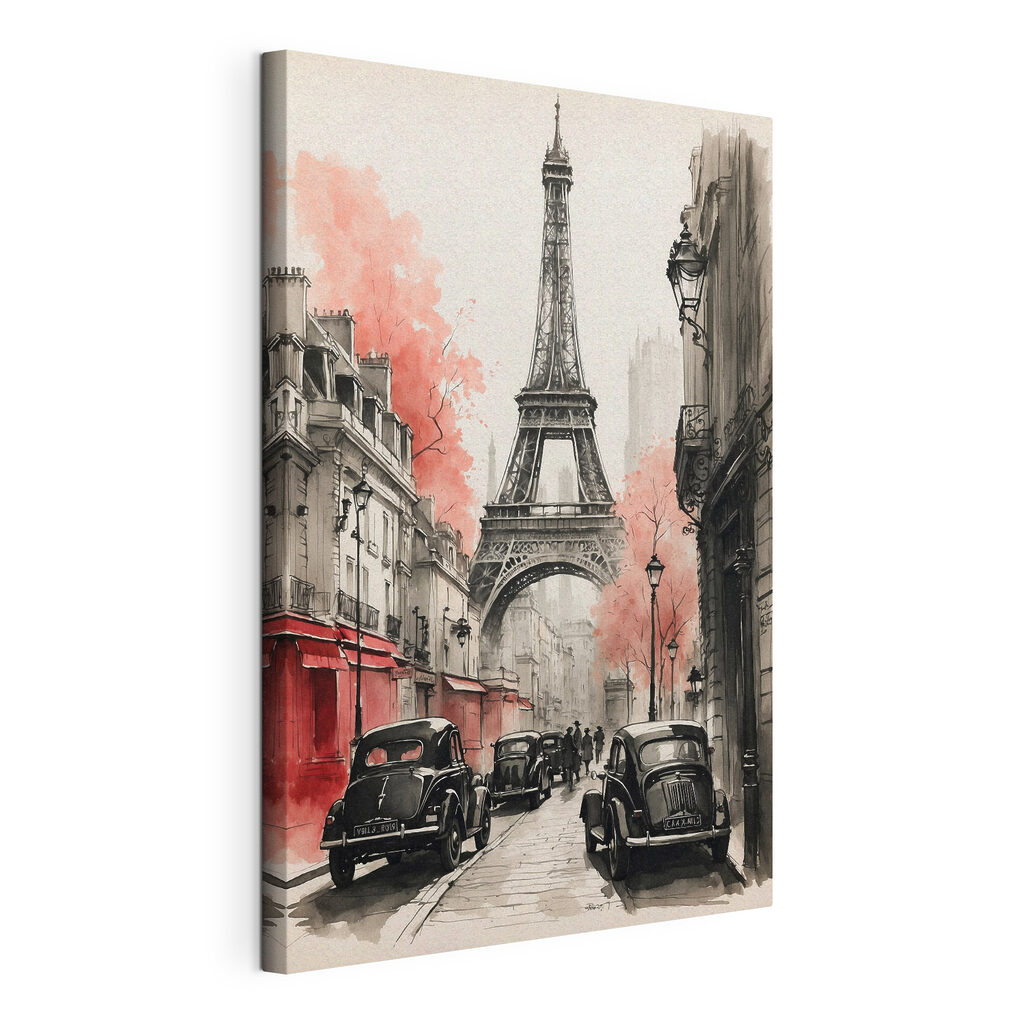 A street with cars and a tower A street with cars and a tower