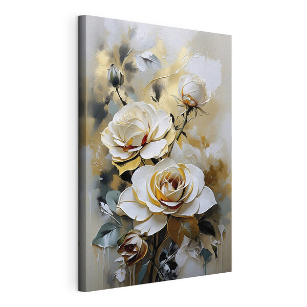 Tableaux Un tableau de roses blanches