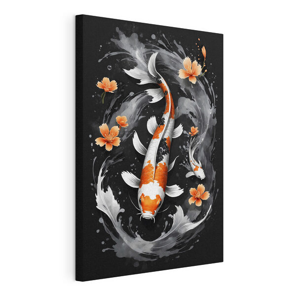 Un poisson avec des fleurs et de l'eau Tableaux Un poisson avec des fleurs et de l'eau