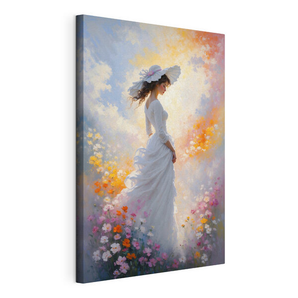 Tableaux Une femme en robe blanche et chapeau (UGS : s38570) Tableaux Tableaux Une femme en robe blanche et chapeau (UGS : s38570)