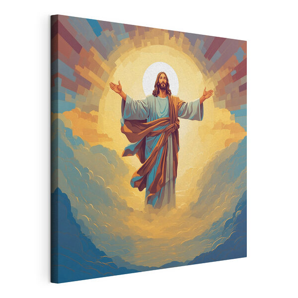 Un tableau représentant un homme en robe de chambre, les bras en l'air Tableaux Un tableau représentant un homme en robe de chambre, les bras en l'air