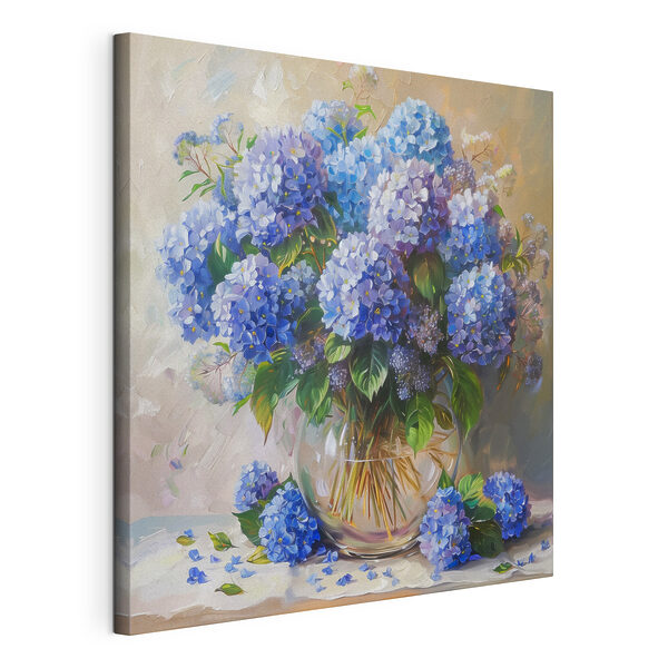 Tableaux Peinture d'un vase de fleurs bleues (UGS : s38709) Tableaux Tableaux Peinture d'un vase de fleurs bleues (UGS : s38709)