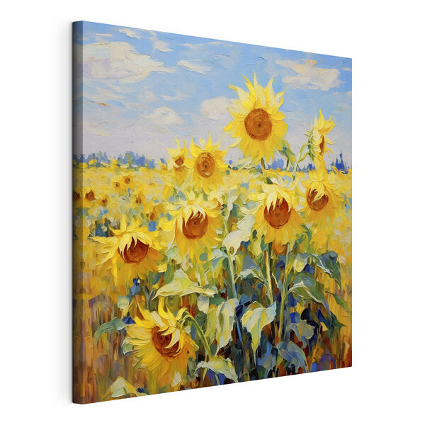 Peinture de tournesols dans un champ Tableaux Peinture de tournesols dans un champ