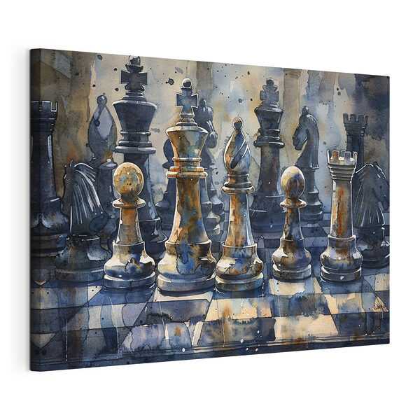 Une aquarelle d'un échiquier Tableaux Une aquarelle d'un échiquier