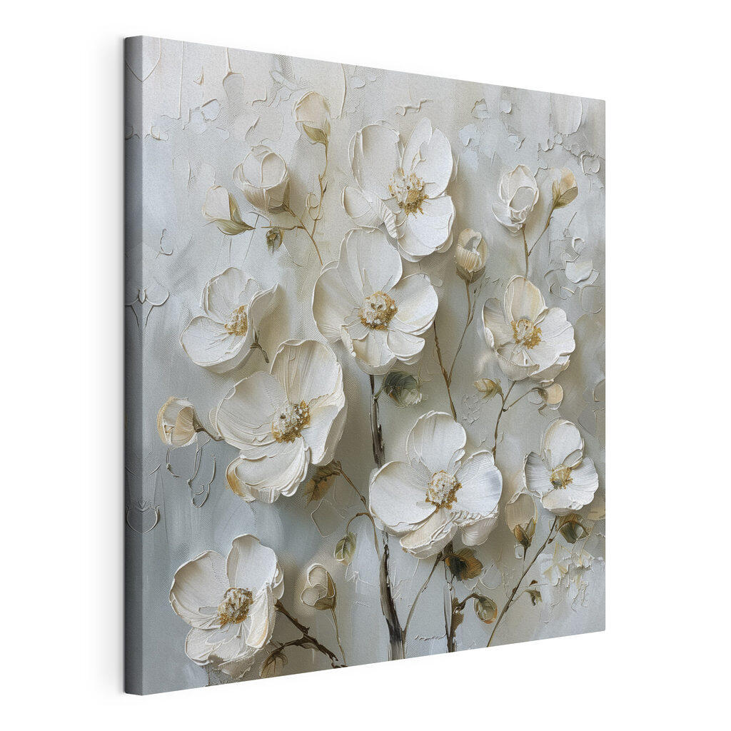 Painting of white flowers