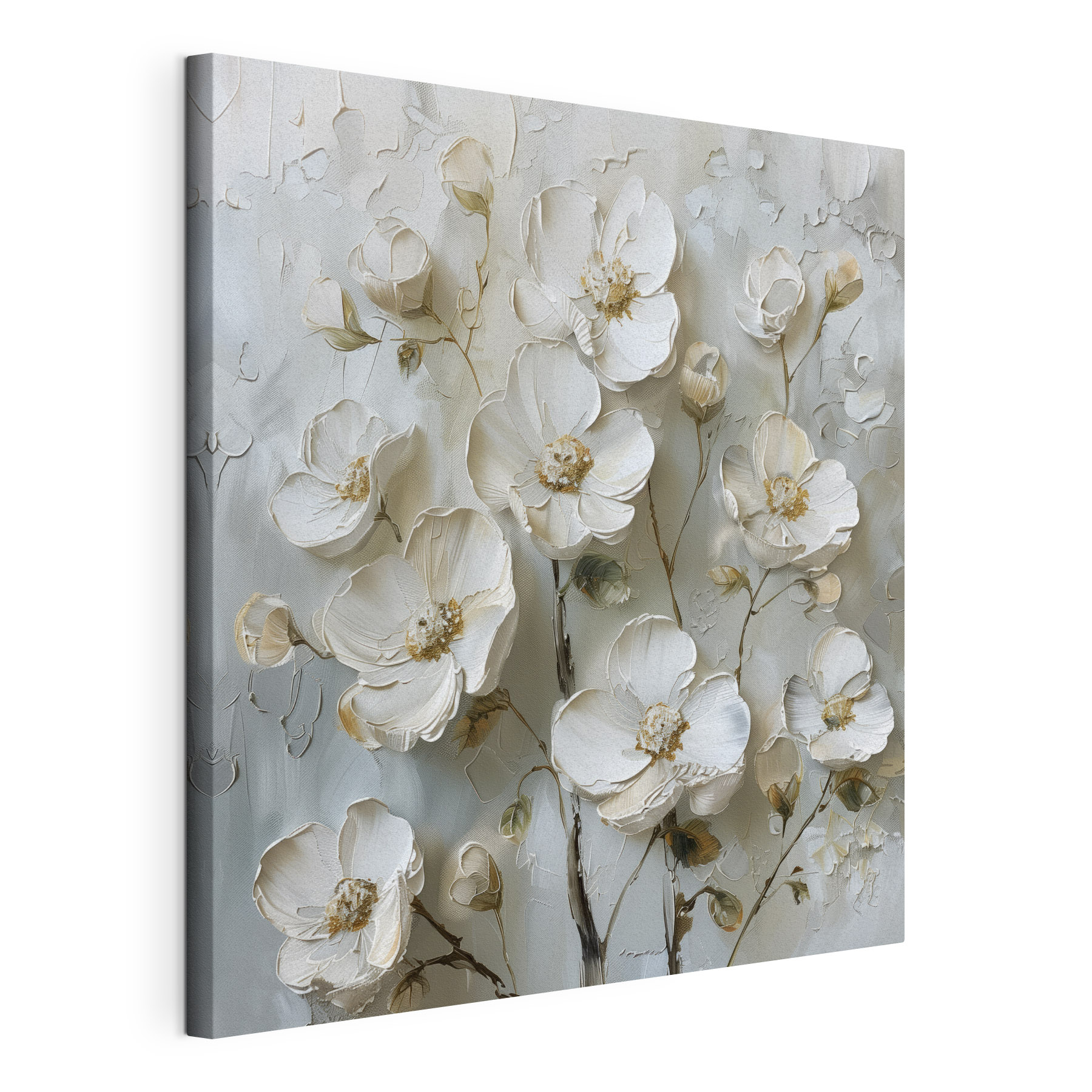 Painting of white flowers