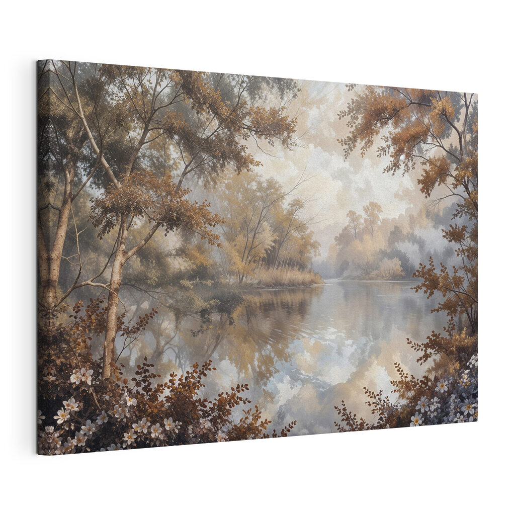 River with trees and bushes