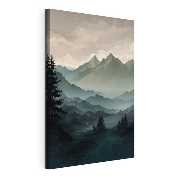 Paysage de montagnes et d'arbres Tableaux Paysage de montagnes et d'arbres