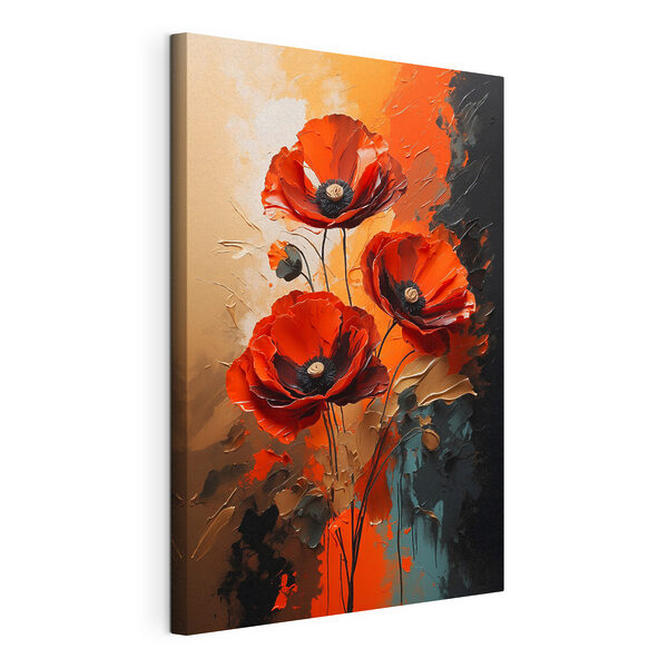 Peinture de fleurs rouges Tableaux Peinture de fleurs rouges