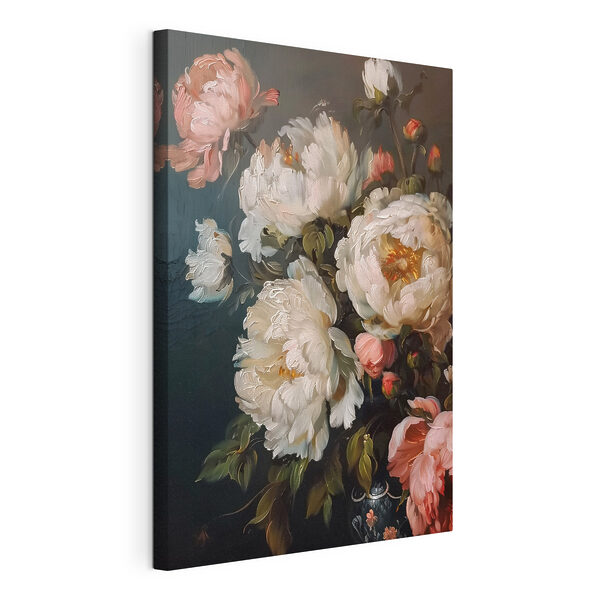 Painting of white and pink flowers Painting of white and pink flowers