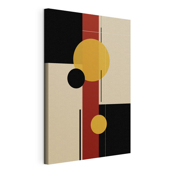 Tableaux Œuvre d'art colorée avec des cercles et des lignes