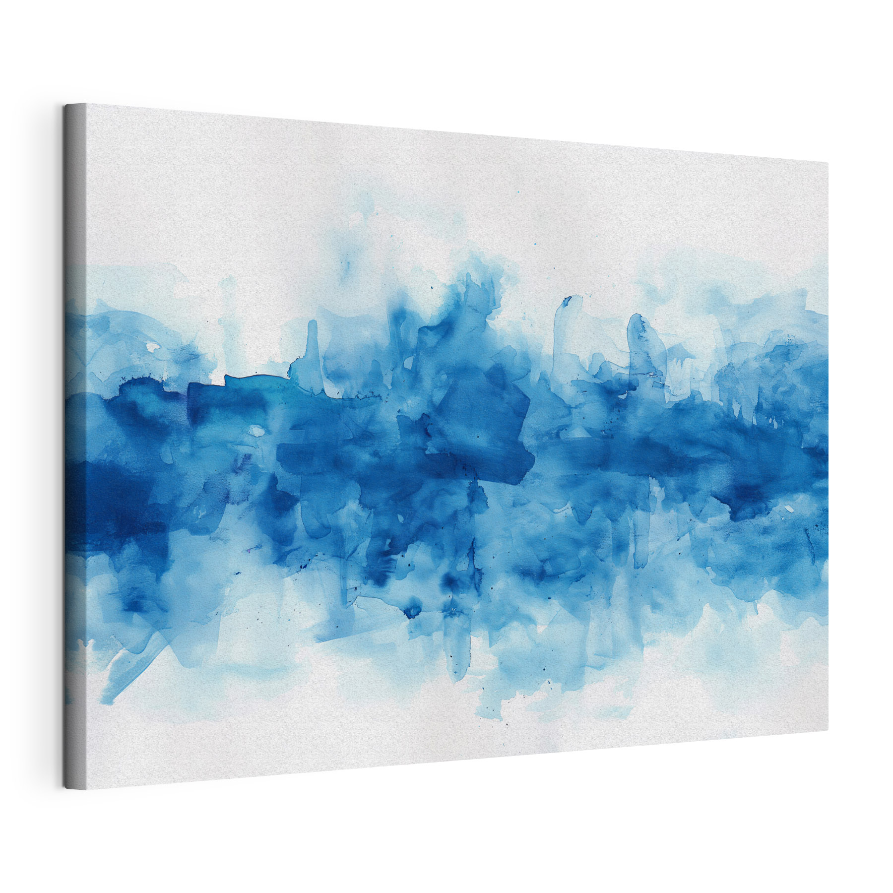 Blue and white watercolor