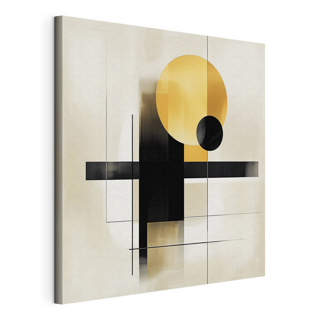 Black and orange geometric shapes