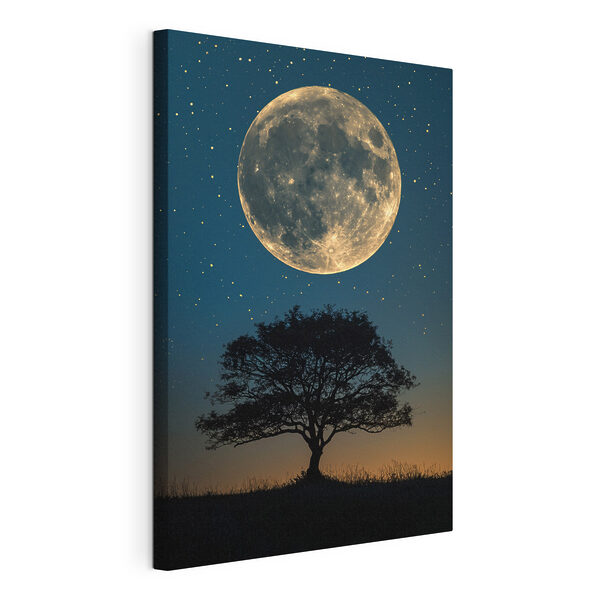 Arbre et lune dans le ciel Tableaux Arbre et lune dans le ciel