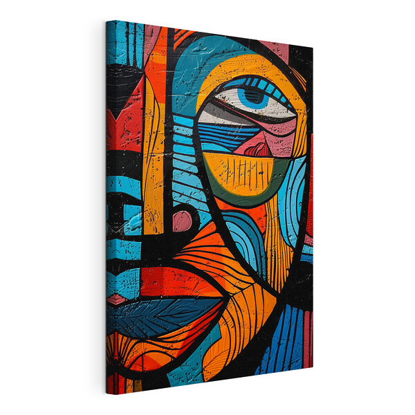 Tableaux Peinture colorée d'un visage (UGS : s40207) Tableaux Tableaux Peinture colorée d'un visage (UGS : s40207)
