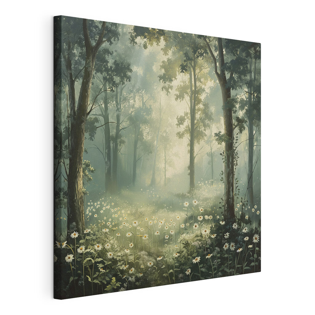 Forest with flowers and trees Forest with flowers and trees