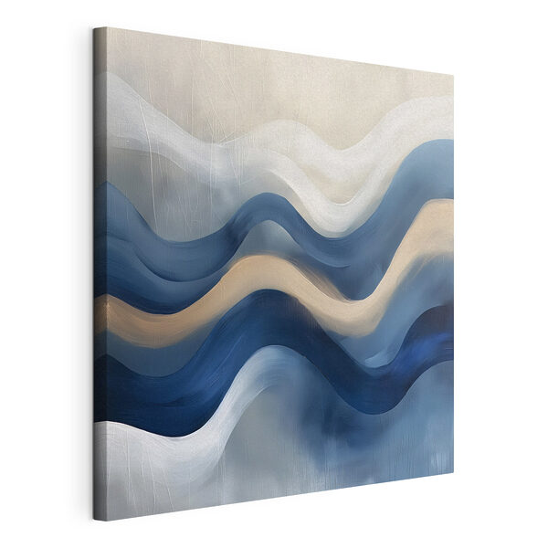 Blue and white wavy lines