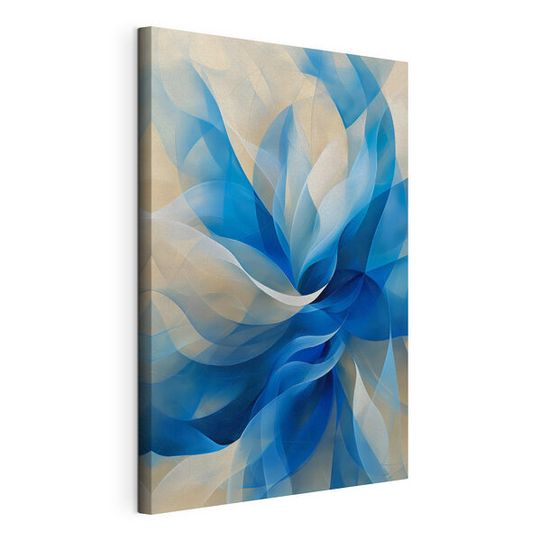 Tableaux Fleur tourbillonnante bleue et blanche (UGS : s40243) Tableaux Tableaux Fleur tourbillonnante bleue et blanche (UGS : s40243)