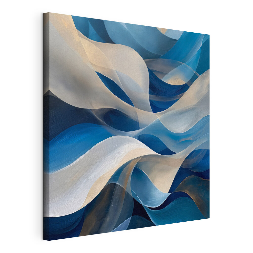 Blue and white wavy lines Blue and white wavy lines
