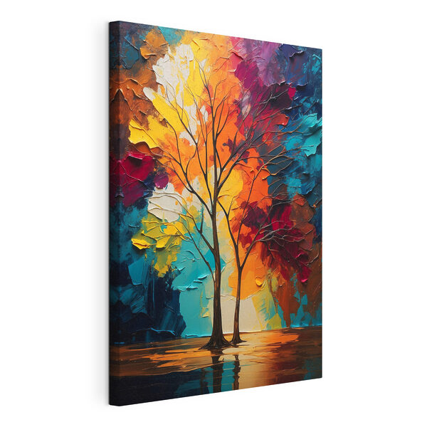 Peinture d'arbres aux feuilles colorées Tableaux Peinture d'arbres aux feuilles colorées