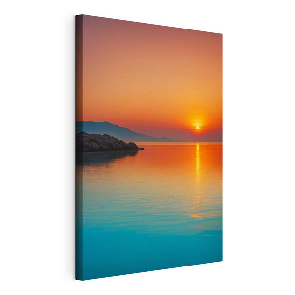Coucher de soleil sur une étendue d'eau Tableaux Coucher de soleil sur une étendue d'eau