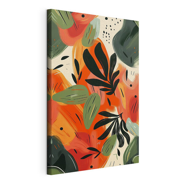 Peinture colorée de feuilles Tableaux Peinture colorée de feuilles
