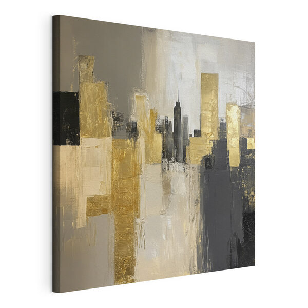 Painting of a city skyline Painting of a city skyline