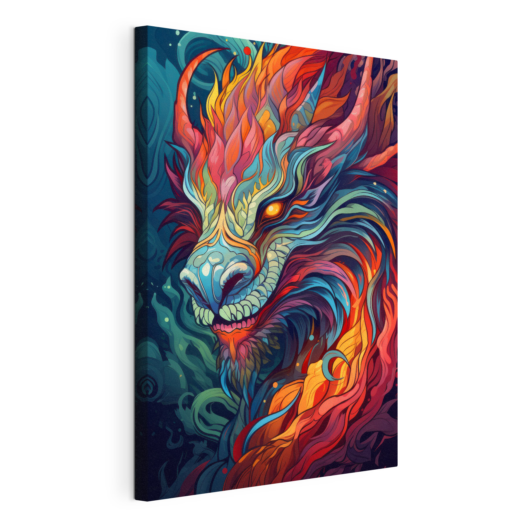 Colorful art of a dragon