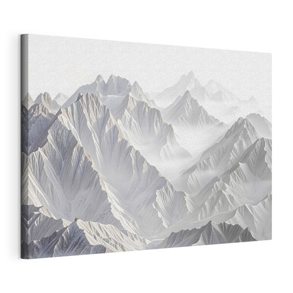 Tableaux Chaîne de montagnes enneigées avec nuages