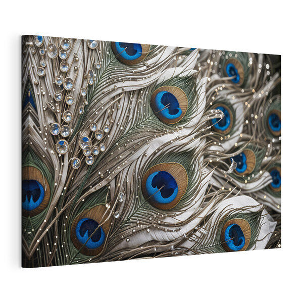 Gros plan sur une plume de paon Tableaux Gros plan sur une plume de paon