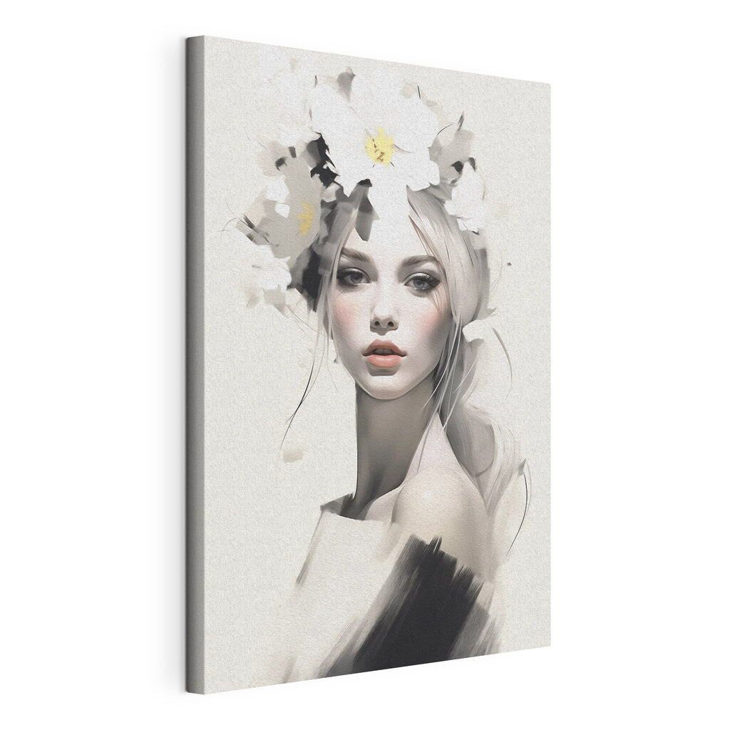 Woman with flowers in her hair Woman with flowers in her hair