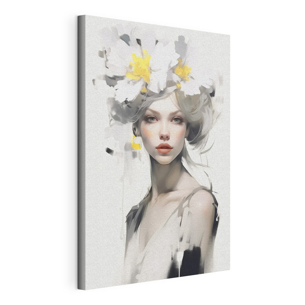 Woman with flowers in her hair