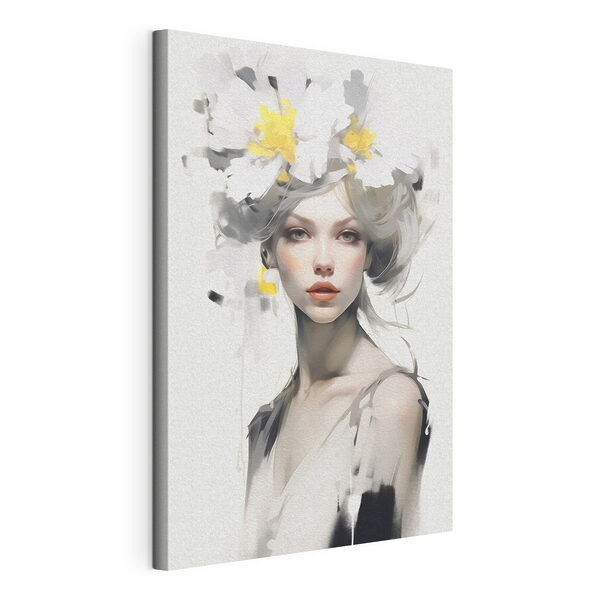 Woman with flowers in her hair