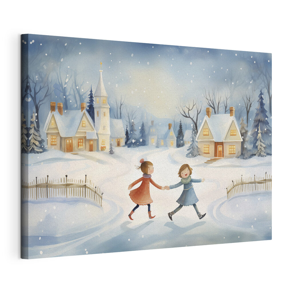 Couple of girls walking in the snow Couple of girls walking in the snow