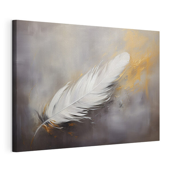 Tableaux Plume blanche sur fond gris (UGS : s41557) Tableaux Tableaux Plume blanche sur fond gris (UGS : s41557)