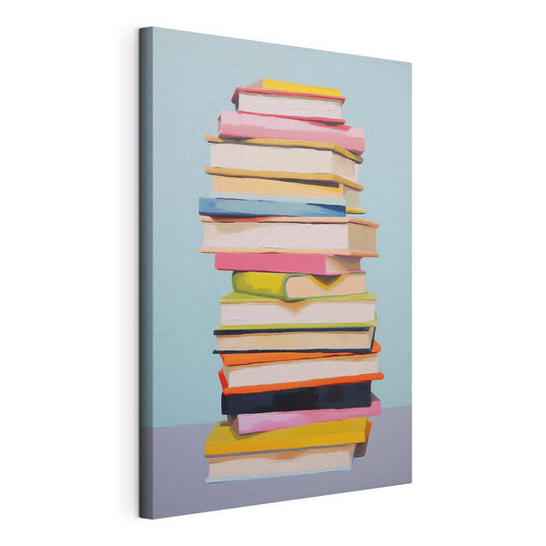 Tableaux Pile de livres sur une table