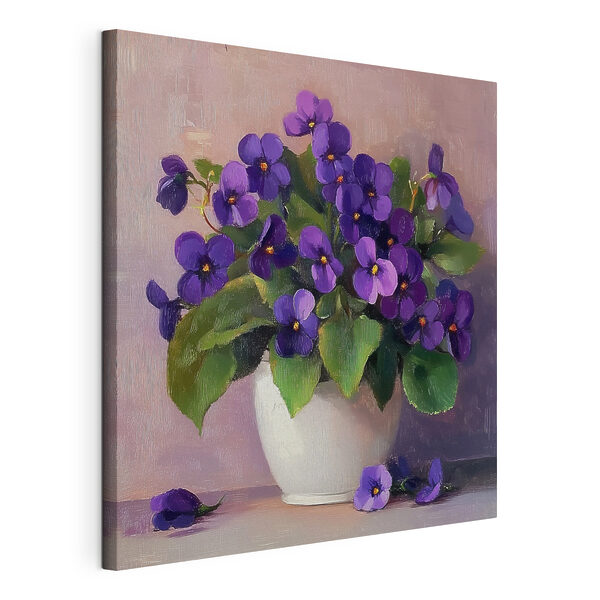Pot de fleurs violettes Tableaux Pot de fleurs violettes