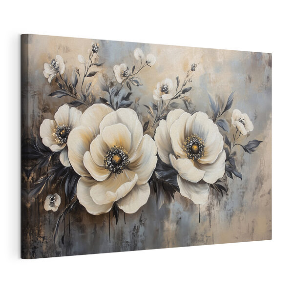 Peinture de fleurs blanches Tableaux Peinture de fleurs blanches