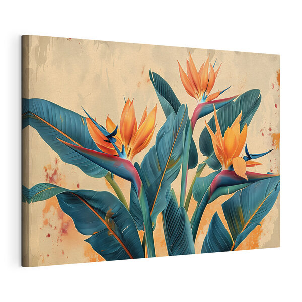 Tableaux Des fleurs tropicales vibrantes en harmonie