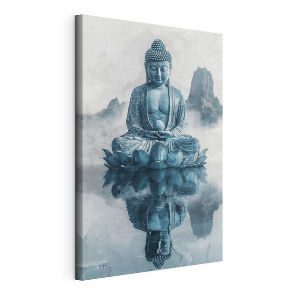 Tableaux Statue d'une personne assise sur une fleur de lotus dans l'eau (UGS : s41890) Tableaux Tableaux Statue d'une personne assise sur une fleur de lotus dans l'eau (UGS : s41890)
