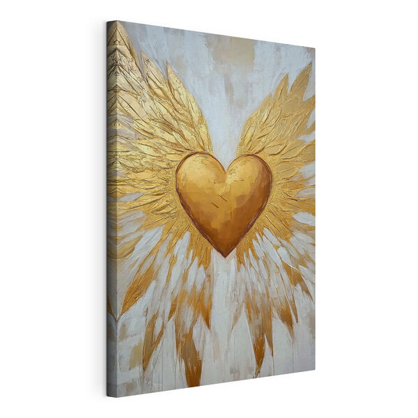 Coeur avec des ailes peintes dessus Tableaux Coeur avec des ailes peintes dessus